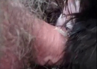 Horny animal creampied by a dude