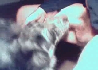 Kinky owner and a really cute puppy