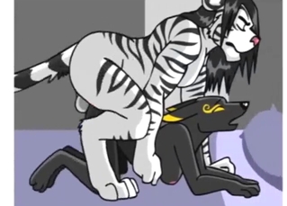 Furry fuckery with a Zebra with a damn fine ass