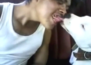 Dude makes out with his dog, it's kinda deranged